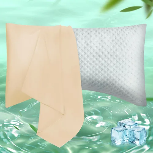 Miniatura 32 de Fundas de almohada de tamaño corporal, Fundas de almohada de viscosa refrescante con cierre de cremallera, Funda de almohada fresca y transpirable