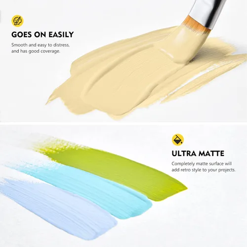 Miniatura 4 de Magicfly Juego de 15 pinturas a la tiza para muebles, 9 colores con acabado ultramate, juego de pintura acrílica para manualidades