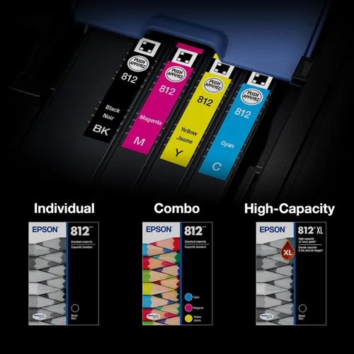 Miniatura 4 de Epson 812 DURABrite Ultra Ink Cartucho negro de capacidad extra alta (T812XXL120-S) funciona con Workforce Pro WF-7310,7820,7840,EC-C7000