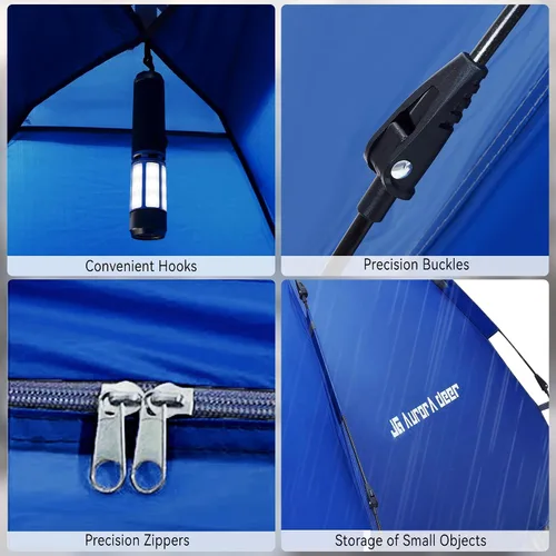 Miniatura 7 de Tiendas de campaña para 1/2/3/4 personas, impermeables y resistentes al viento, tienda de campaña familiar, tienda de campaña ligera y portátil