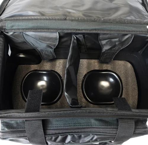 Miniatura 6 de ELITE Bolsa de bolos Deluxe de 2 bolas con ruedas lisas de 5 pulgadas, bolsillo grande para accesorios, compartimento para zapatos, mango extensible