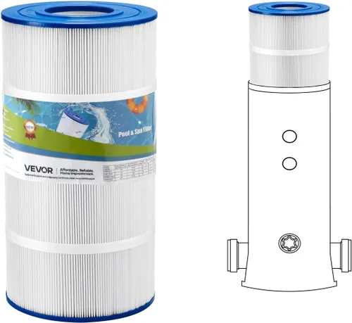 Miniatura 14 de VEVOR Depósito de filtro de piscina Pro 2026 y elemento para piscinas sobre el suelo y enterradas, sistema limpiador grande de 520-525 pies