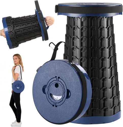 Miniatura 15 de Spisces Taburete plegable mejorado, capacidad resistente de 800 libras y ligero, 2.6 libras, taburete plegable retráctil portátil de 18 pulgadas