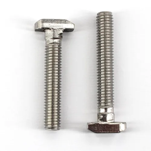 Miniatura 7 de Perno de ranura en T de acero inoxidable M8x20mm 304 Serie 40 Perfil de aluminio en forma de T Tornillo de 0.701 in Tamaño de la cabeza