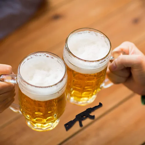 Miniatura 7 de Abrebotellas de fibra de carbono con llavero de metal, paquete de 2, llavero ultraligero para campañas al aire libre, bar, restaurante, abrelatas