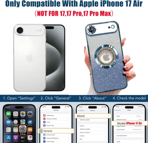 Miniatura 158 de Misscase Funda magnética con purpurina para iPhone 11 compatible con MagSafe, protección completa, delgada, a prueba de golpes, antiarañazos