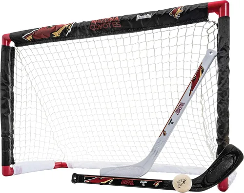 Miniatura 27 de Franklin Sports NHL - Juego de mini hockey para niños, portería de hockey sobre rodilla, pelota + 2 palos, juego de juguetes para interiores