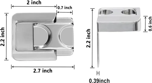 Miniatura 6 de CZU Cerradura de puerta para el hogar, seguridad mejorada a prueba de niños (2 unidades), cerradura de puerta de protección adicional para puerta