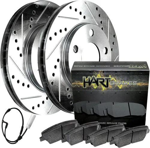 Miniatura 16 de Hart Brakes Kit Frenos y Rotores Delanteros Pastillas de Freno Delantero Rotores y Pastillas de Freno Pastillas y Rotores de Freno Cerámico
