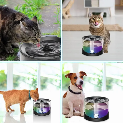 Miniatura 6 de Kastty Fuente de agua para gatos, fuente de agua para gatos en interiores, dispensador de agua para gatos de 2.2 L/74 onzas, súper silenciosa, bomba