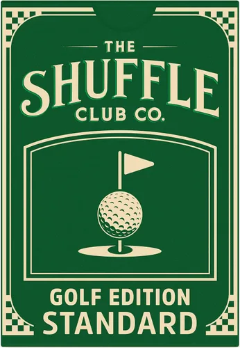 Miniatura 2 de Naipes de golf (cubierta individual) – Baraja de golf vintage ilustrada a mano Lino italiano premium 310GSM Tarjetas de póquer Regalo