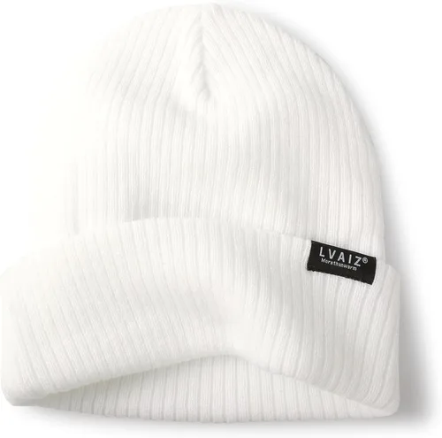 Miniatura 2 de Gorro de punto de invierno con puños para mujer gorro de reloj suave tejido clásico elástico cálido para hombre