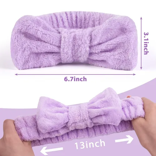 Miniatura 2 de Shindel Paquete de 6 diademas de spa, cuidado de la piel y maquillaje para lavado facial, regalo para niñas adolescentes, relleno de calcetines