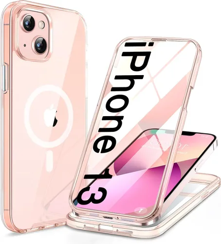 Miniatura 216 de Miracase Funda para iPhone 13 de 6.1 pulgadas, [sin burbujas] funda de teléfono de cuerpo completo con pantalla de vidrio completa integrada, sin