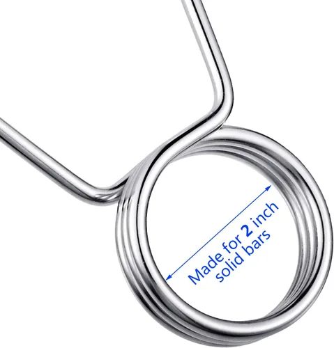Miniatura 2 de Sumind 4 collares de resorte para mancuernas de 2 pulgadas, abrazaderas de barra, clips para levantamiento de pesas, ejercicio, suministros