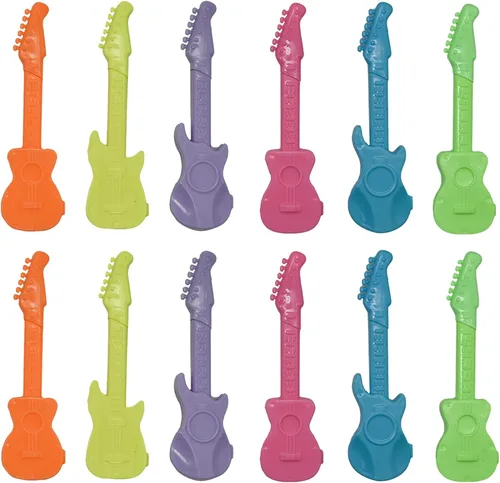 Miniatura 9 de Maydahui 48 mini bolígrafos de guitarra, bolígrafo de música novedosa, color caramelo, estilo simple, tinta azul para estudiantes escolares y fiestas