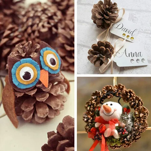 Miniatura 4 de Supla 30 adornos de piñas de pino preservados reales para colgar de Navidad, de 2 a 3 pulgadas de alto, adornos de piña para colgar en el árbol