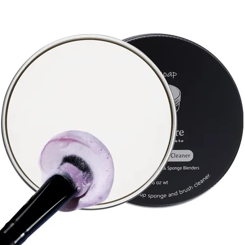 Miniatura 12 de DUcare Limpiador de brochas de maquillaje, brochas de maquillaje, limpiador de jabón sólido con eliminación de color, esponja de limpieza, limpiador
