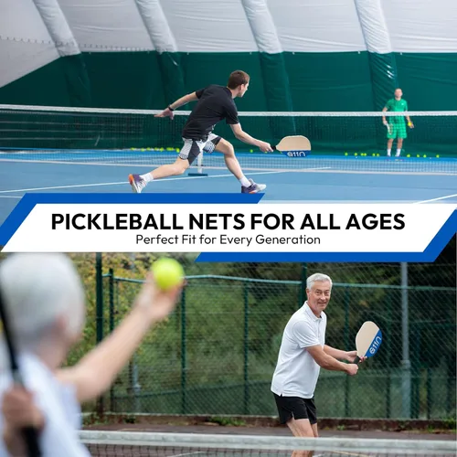 Miniatura 6 de A11N SPORTS Juego de iniciación de pickleball prémium para entrada, red portátil de 22 pies, marcadores de cancha, 4 paletas, pelotas y bolsa