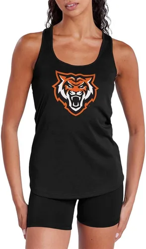 Miniatura 219 de Camiseta deportiva sin mangas oficial de NCAA Collegiate para mujer, con espalda cruzada, colección con logotipo primario