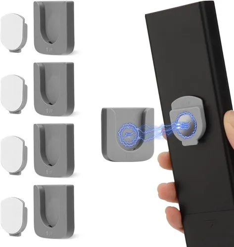 Miniatura 6 de WALLFID Soporte magnético de pared para control remoto, innovador diseño de ranura para una organización sin esfuerzo de suministros para el hogar
