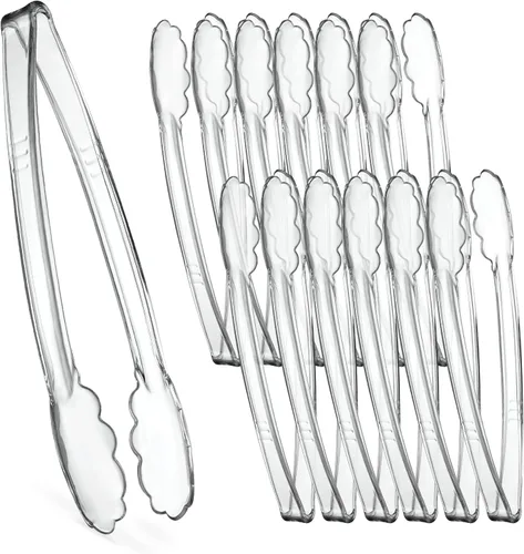 Miniatura 13 de [Pinzas Transparentes de 7.5 Pulgadas] Pinzas para servir Plasticpro de 7.5 pulgadas, resistentes y reutilizables, para cocina y barbacoa