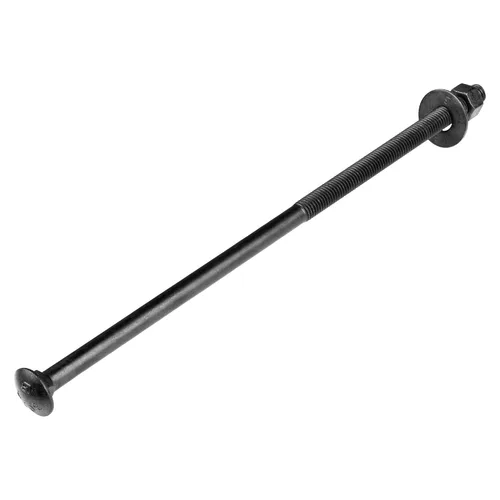 Miniatura 14 de Kit de pernos de carro negros de 1/2 pulgada x 3 pulgadas incluye 12 pernos, 12 arandelas y 12 tuercas, recubierto con cerámica negra Ruspert