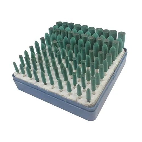 Miniatura 6 de 100 piezas de pulido de cerámica pulido cabeza de pulido de piedra de cerámica montado abrasivo vástago 1/8 pulgadas compatible con accesorios