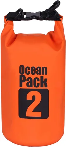 Miniatura 9 de Bolsa saco de lona impermeable 500 D, seca, resistente, de PVC, de 2 litros, 5 litros, 10 litros, 15 litros, 20 litros, 30 litros, para piragüismo