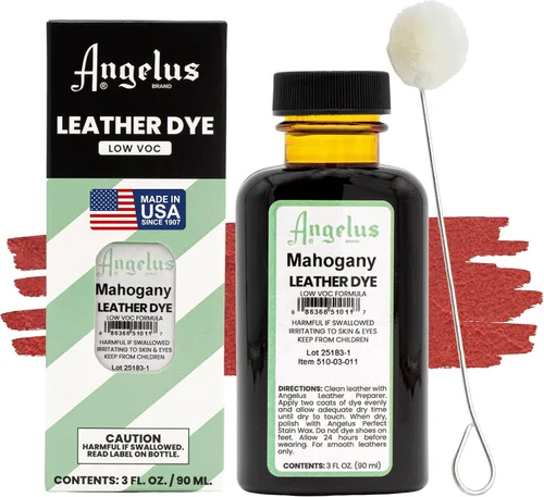 Miniatura 12 de Tinte de cuero Angelus - Tinte de cuero flexible para zapatos, botas, bolsos, manualidades, muebles y más 3oz, aplicador incluido (Azul)