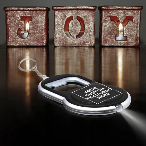 Miniatura 6 de DISCOUNT PROMOS Abrebotellas personalizado y llaveros LED, juego de 10/50/100, paquete personalizado a granel, perfecto para ferias, recuerdos