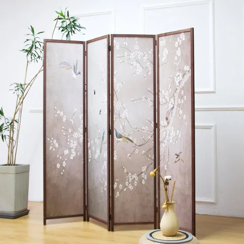 Miniatura 8 de divisor de habitación de 4 paneles plegable, pantalla de privacidad de 1.7 m de alto con doble cara, divisor de paneles con oscurecimiento