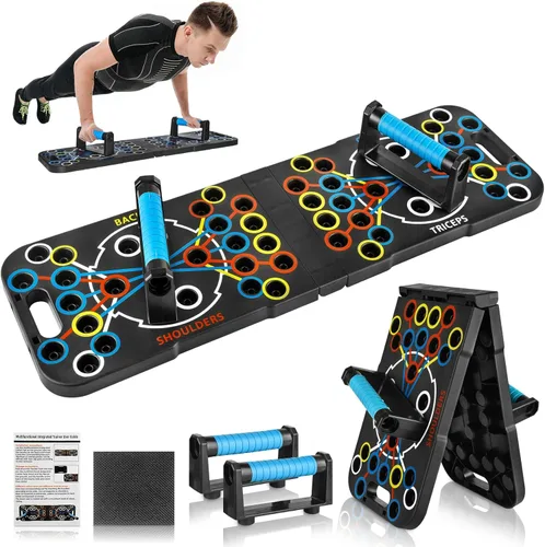 Tabla de flexión plegable ajustable 56 en 1 para ejercicio, entrenamiento de fitness para entrenamiento de fuerza muscular máxima para hombres y