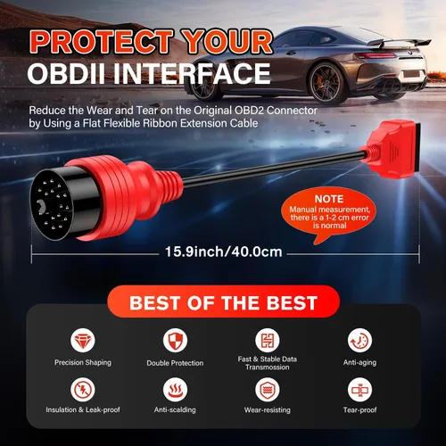 Miniatura 7 de Autel Cable OBD2 de 20 pines a 16 pines para BMW, OBD1 a OBD2 adaptador de diagnóstico Conversor de extensión, calidad OE, trabajo con escáneres