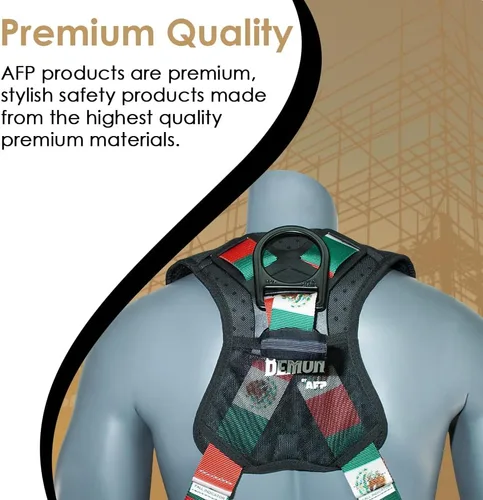Miniatura 45 de Kit de arnés de protección contra caídas cómodo AFP Demon – Arnés de seguridad de cuerpo completo OSHA/ANSI PPE para trabajo de construcción