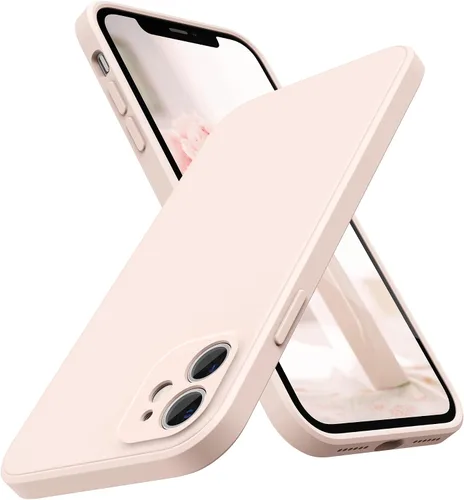 Miniatura 28 de SURPHY Diseño para iPhone 11 con protección de cámara, diseño delgado de borde recto, funda de silicona líquida para iPhone 11 de 6.1 pulgadas, negro