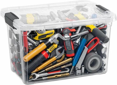 Miniatura 24 de Superio Caja de almacenamiento transparente con tapa, contenedores de plástico de 2.5 cuartos de galón para organizar, cajas apilables, sin BPA,