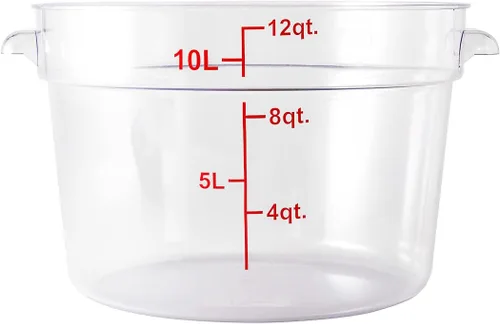 Miniatura 7 de Restaurantware Met Lux - Contenedor de almacenamiento de alimentos de 12 cuartos de galón, 1 recipiente redondo de almacenamiento comercial, tapa se