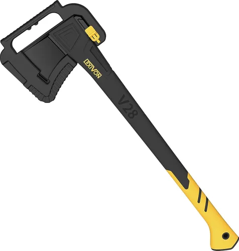 Miniatura 4 de LEXIVON V28 - Hacha de corte de 28 pulgadas, mango compuesto de fibra de vidrio ligero y agarre ergonómico TPR Funda protectora de transporte
