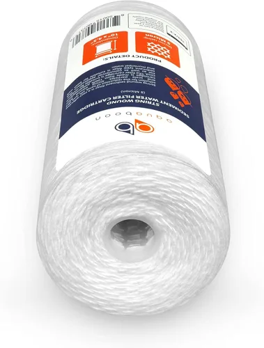 Miniatura 7 de Aquaboon Filtro de Agua de 5 Micras 10 x 4.5 Pulg - Filtro de Agua Enrollado en Hilo para Sistema de Toda la Casa - Compatible con 84637, WPX5BB97P
