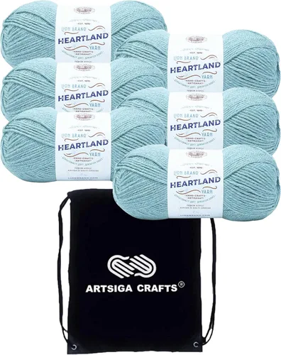 Miniatura 11 de Lion Brand Heartland Capitol Reef 136-140 (3 cadejos - mismo lote de tinte) Hilo estambre medio #4 acrílico para crochet y tejer con bolsa