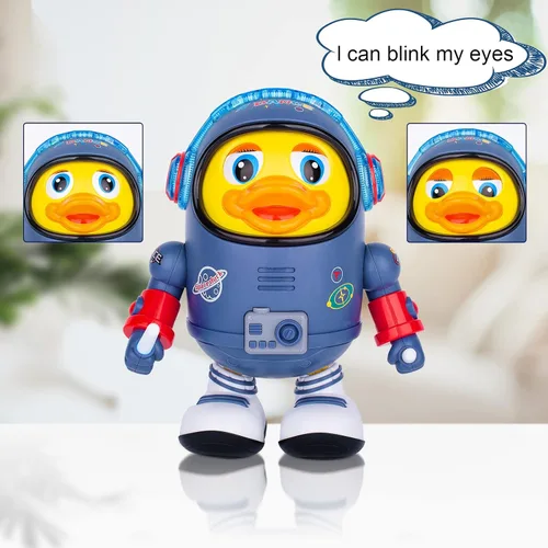 Miniatura 5 de Berry President Pato espacial eléctrico, juguetes eléctricos con luces y sonidos, juguetes de baile para niños pequeños