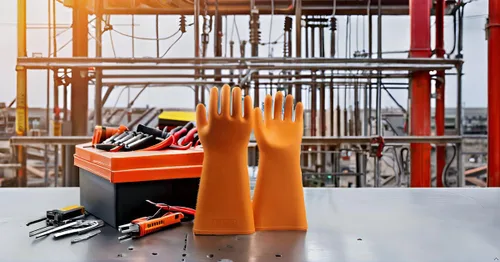 Miniatura 7 de 1 par electricista especial aislado guantes 12KV 20KV 25KV 35KV seguridad protección trabajo guantes