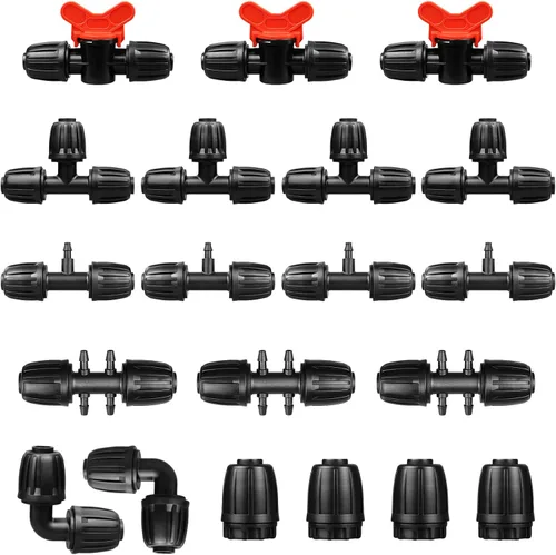 Miniatura 11 de Accesorios de riego por goteo para tubos de goteo de 1/2 pulgada (1/2 pulgada de diámetro interior x 0.65 pulgadas de diámetro), 10 piezas de 1/2