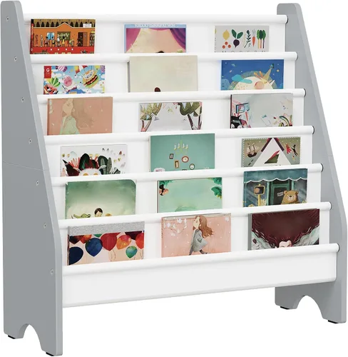 CHOEZON Estantería infantil de 6 niveles, estante para libros para habitación de niños, librero tipo eslinga, estante de almacenamiento de revistas