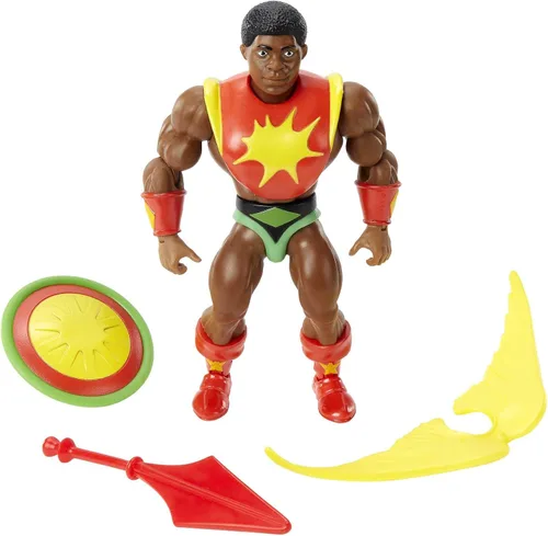 Masters of the Universe Mattel Masters of the Universe Origins - Juego de figuras de acción y accesorios, juguete coleccionable de Sun-Man con 16