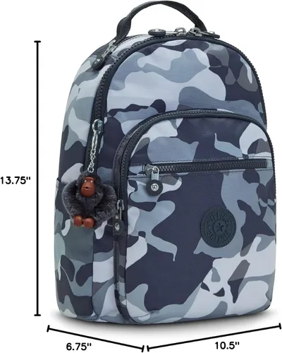 Miniatura 14 de Kipling Mochila pequeña Seoul para mujer, duradera, correas acolchadas para el hombro con funda para tableta, bolsa, Firma Emb, Mochila para tableta