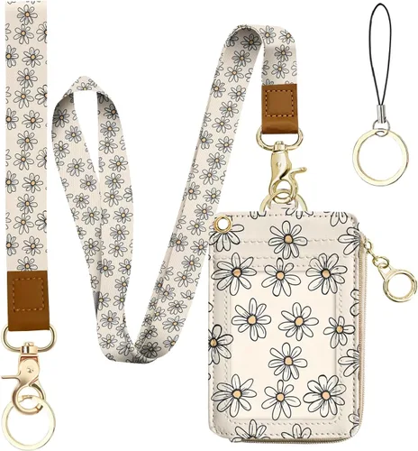 Miniatura 9 de bolimoss Soporte para credencial de sol y luna y cartera con cordón, cordones removibles para maestras, cartera para mujeres con correa