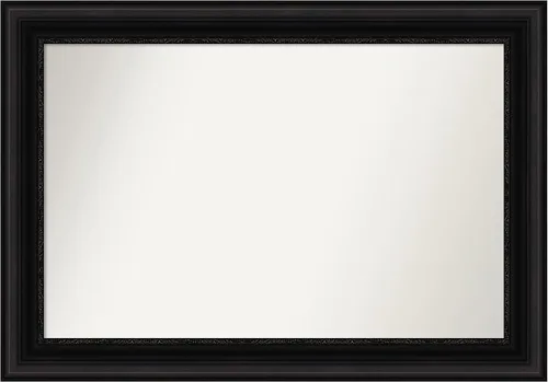 Miniatura 439 de Amanti Art Espejo personalizado, espejo de baño negro puente, espejo de pared o espejo de tocador de baño sobre el fregadero (26 x 26 pulgadas)