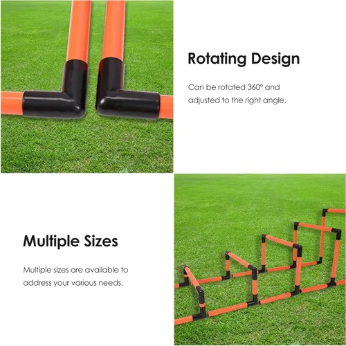 Miniatura 4 de YXXSDP Juego de 5 obstáculos de agilidad de velocidad de estadio deportivo, equipo de entrenamiento de velocidad plegable portátil para pista